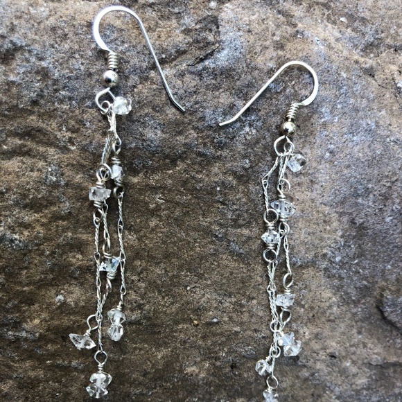 Silver, Quartz earrings - Picture 4 of 6